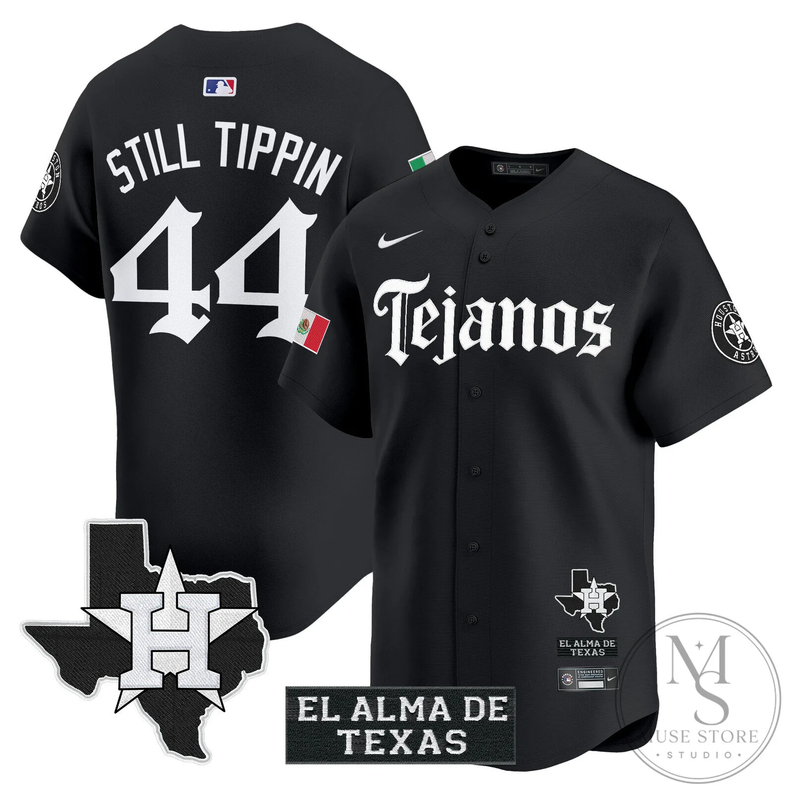 Houston Astros Jose Altuve Tejanos Black Baseball Jersey 28 Houston Astros Jose Altuve Tejanos Black Baseball Jersey
