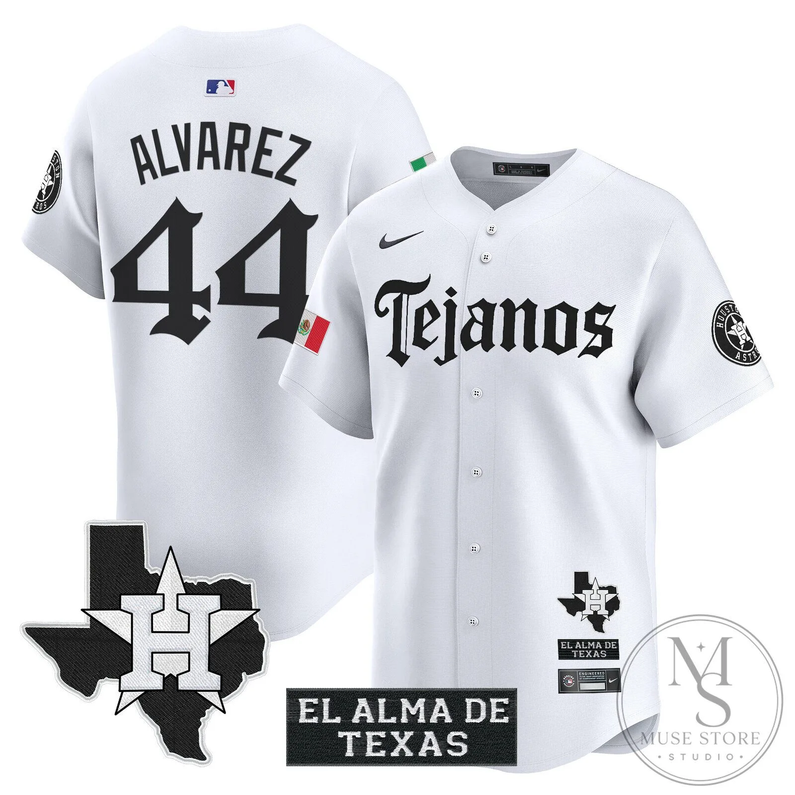 Houston Astros Jose Altuve Tejanos Black Baseball Jersey 33 Houston Astros Jose Altuve Tejanos Black Baseball Jersey