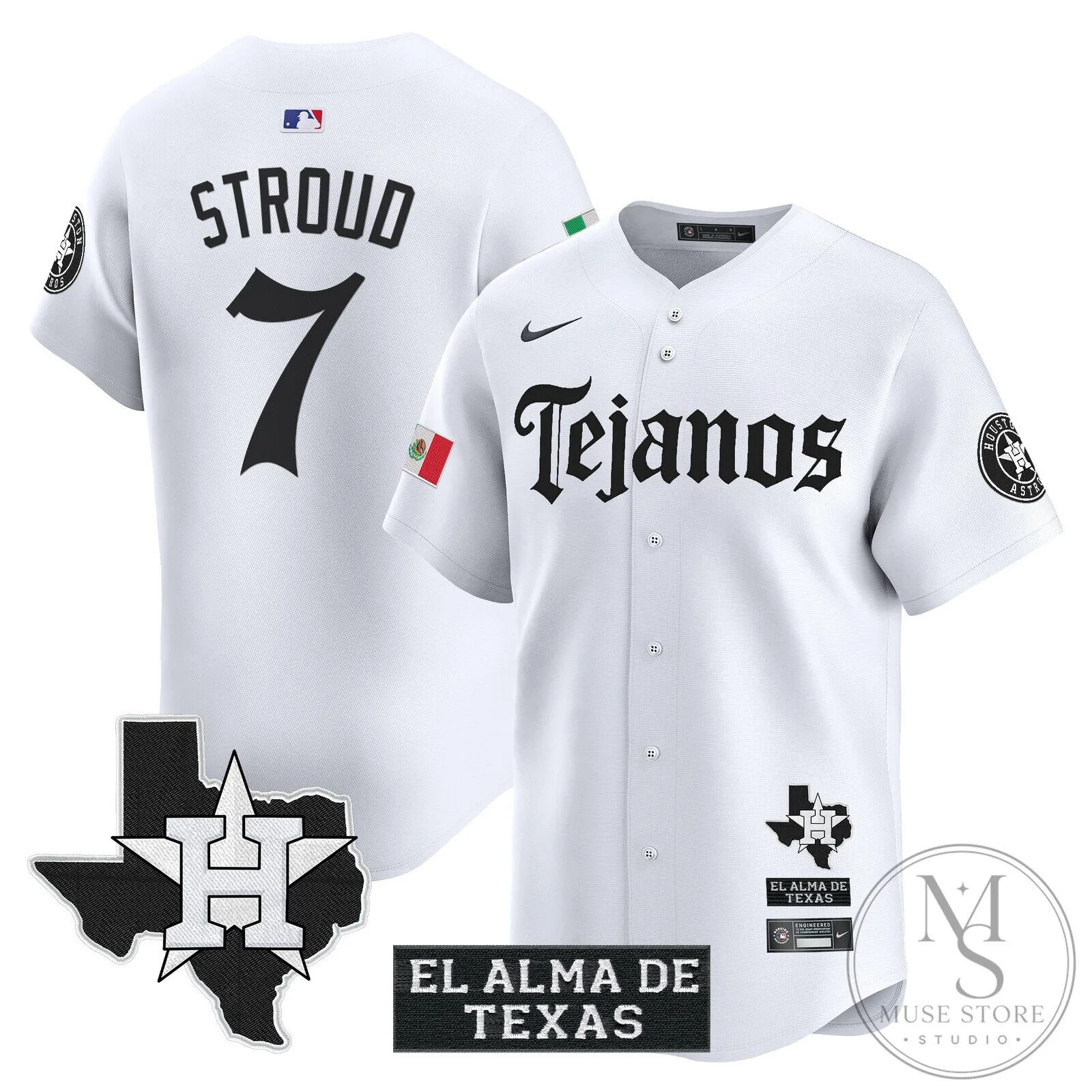 Houston Astros Jose Altuve Tejanos Black Baseball Jersey 34 Houston Astros Jose Altuve Tejanos Black Baseball Jersey