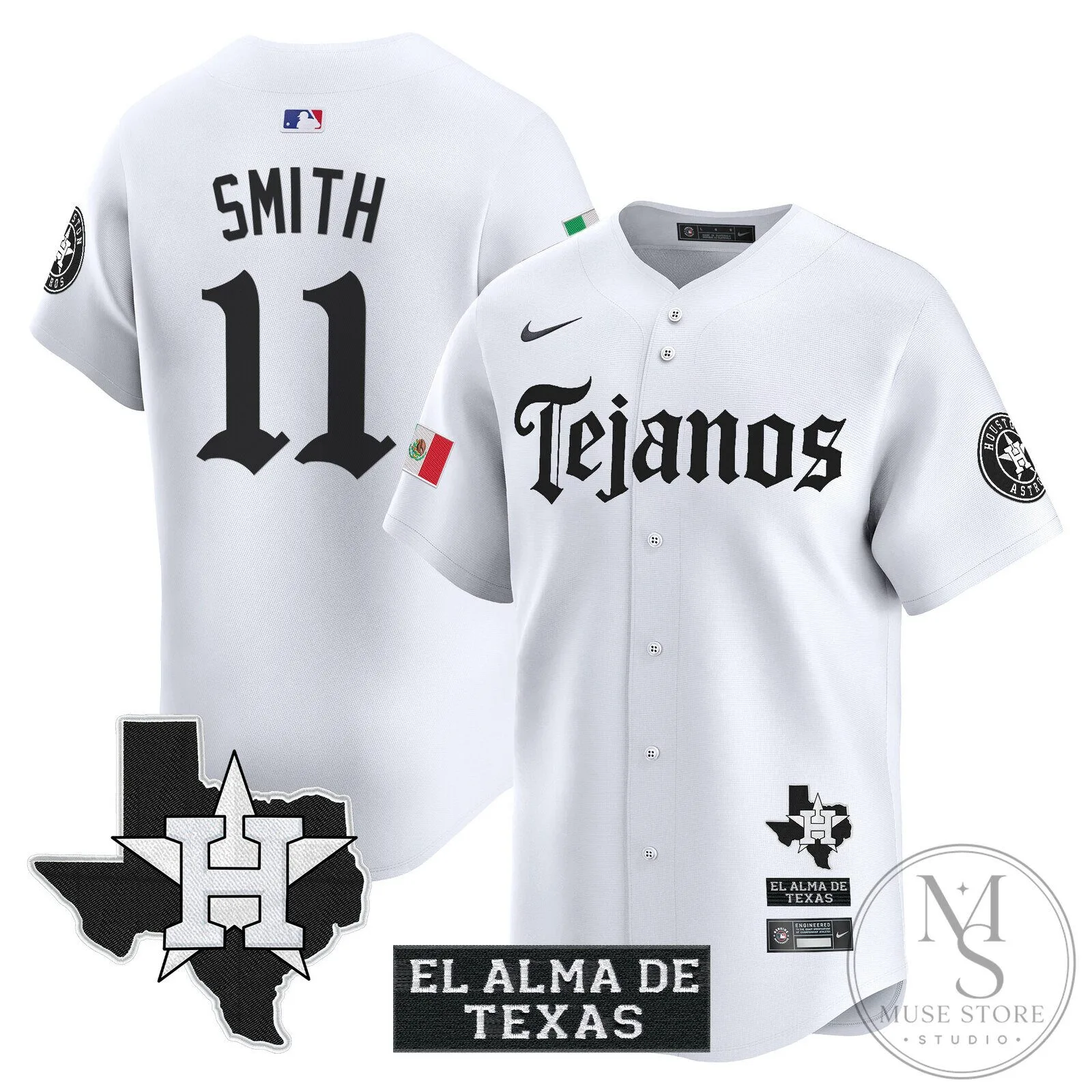 Houston Astros Jose Altuve Tejanos Black Baseball Jersey 38 Houston Astros Jose Altuve Tejanos Black Baseball Jersey