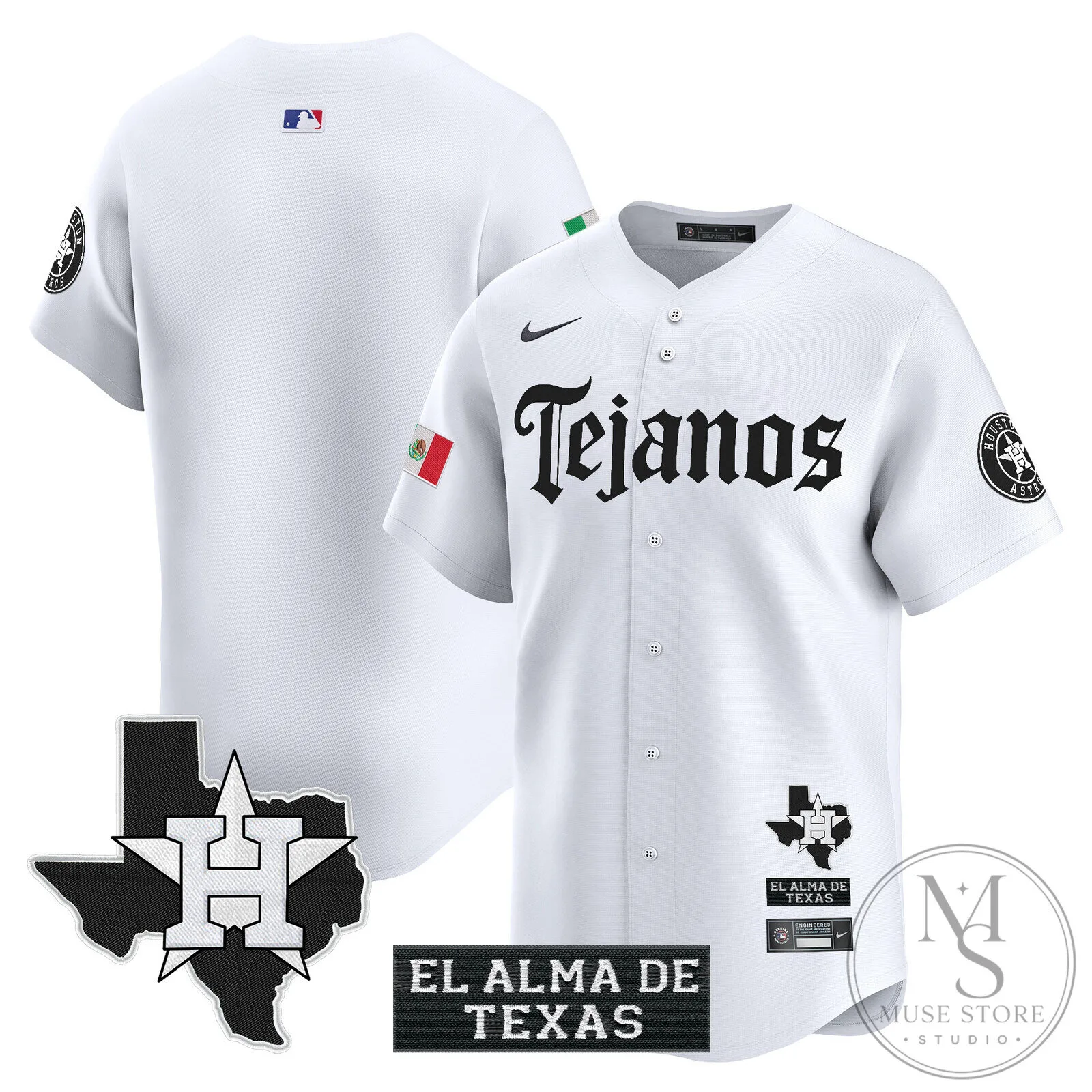 Houston Astros Jose Altuve Tejanos Black Baseball Jersey 39 Houston Astros Jose Altuve Tejanos Black Baseball Jersey