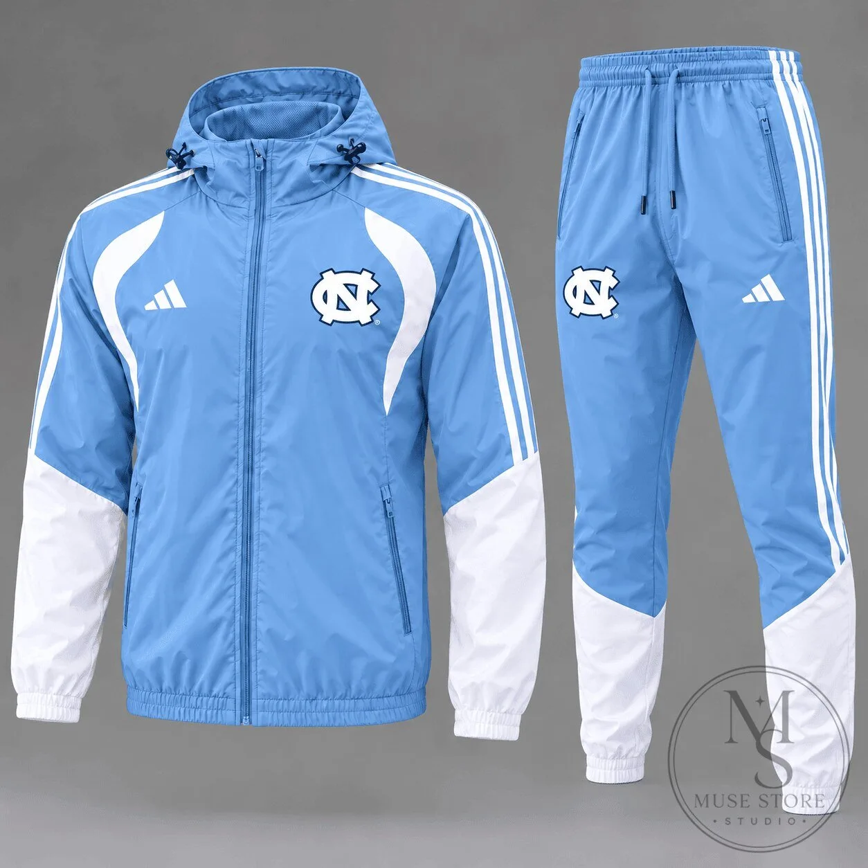 North Carolina Tar Heels NCAA Game Day Varsity Stripe Full Zip Hoodie 2 North Carolina Tar Heels NCAA Game Day Varsity Stripe Full Zip Hoodie