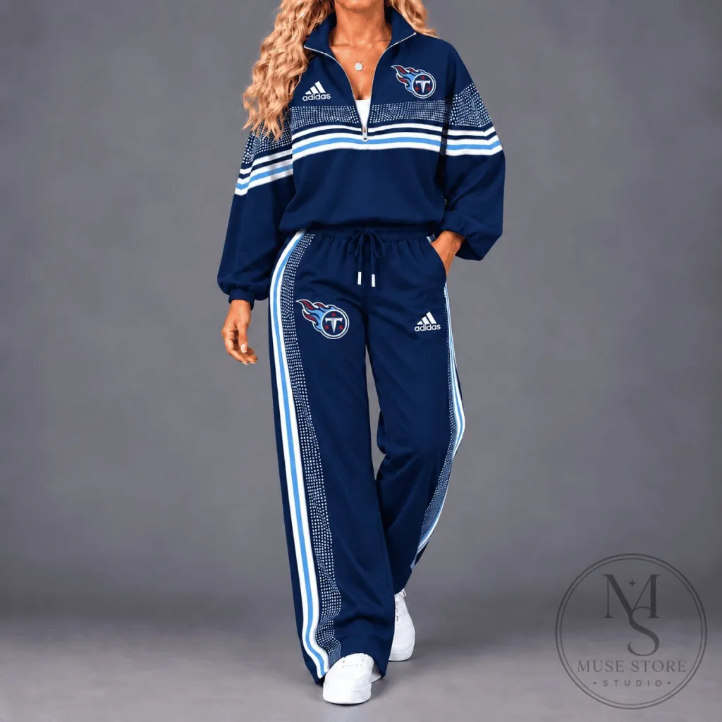 Tennessee Titans NFL Team Spirit Gradient Dot Stripe Quarter Zip Tracksuit Hoodie Tennessee Titans NFL Team Spirit Gradient Dot Stripe Quarter Zip Tracksuit Hoodie