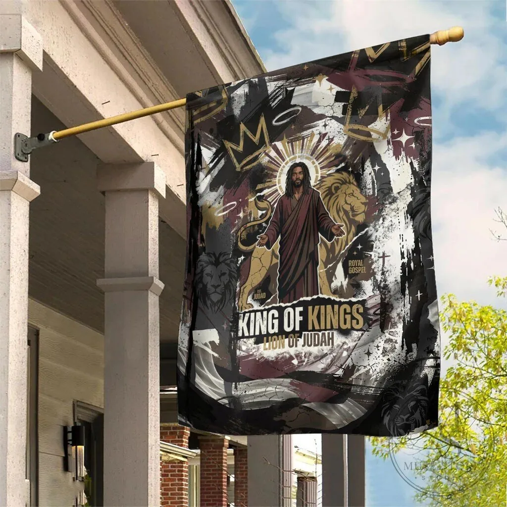 King of Kings Jesus Christ Lion of Judah Religious Flag