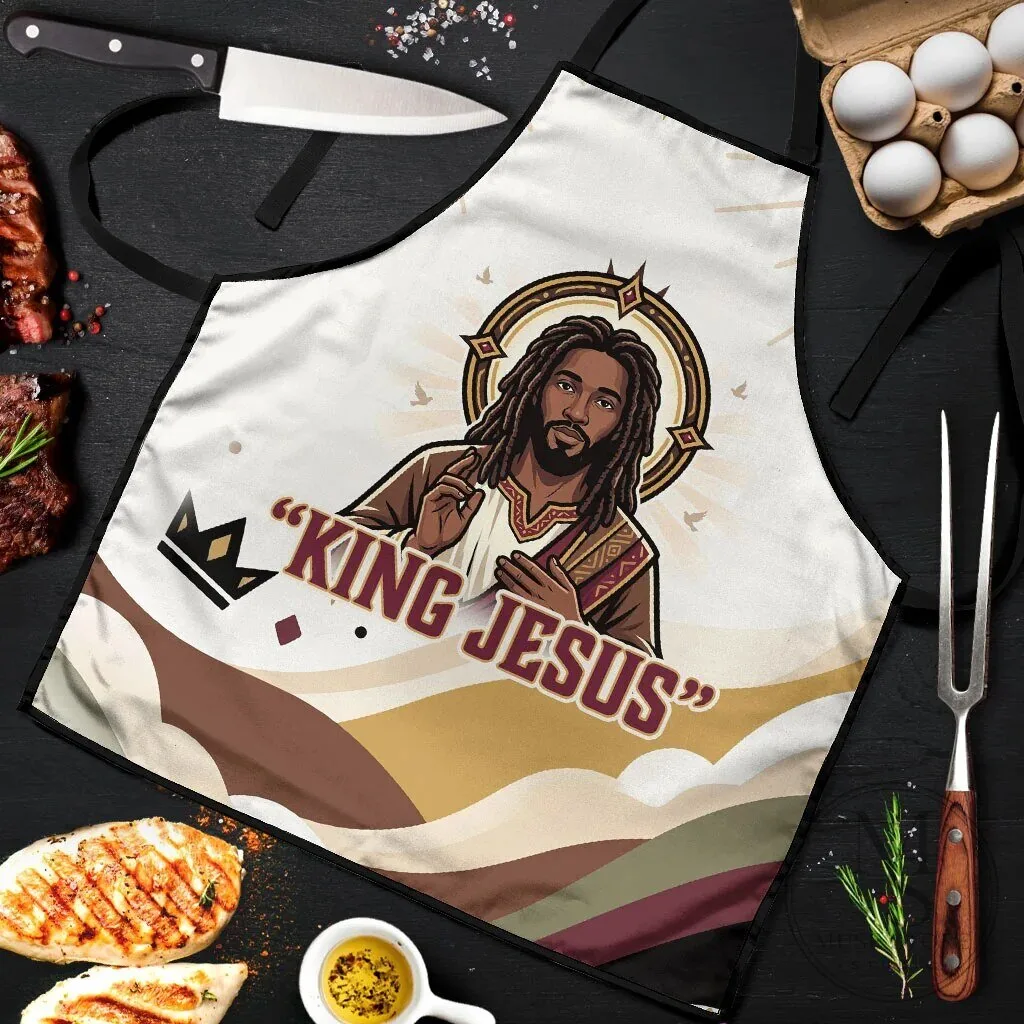 King Jesus African American Christ Religious Faith Holy Cross Dove Apron 6 King Jesus African American Christ Religious Faith Holy Cross Dove Apron