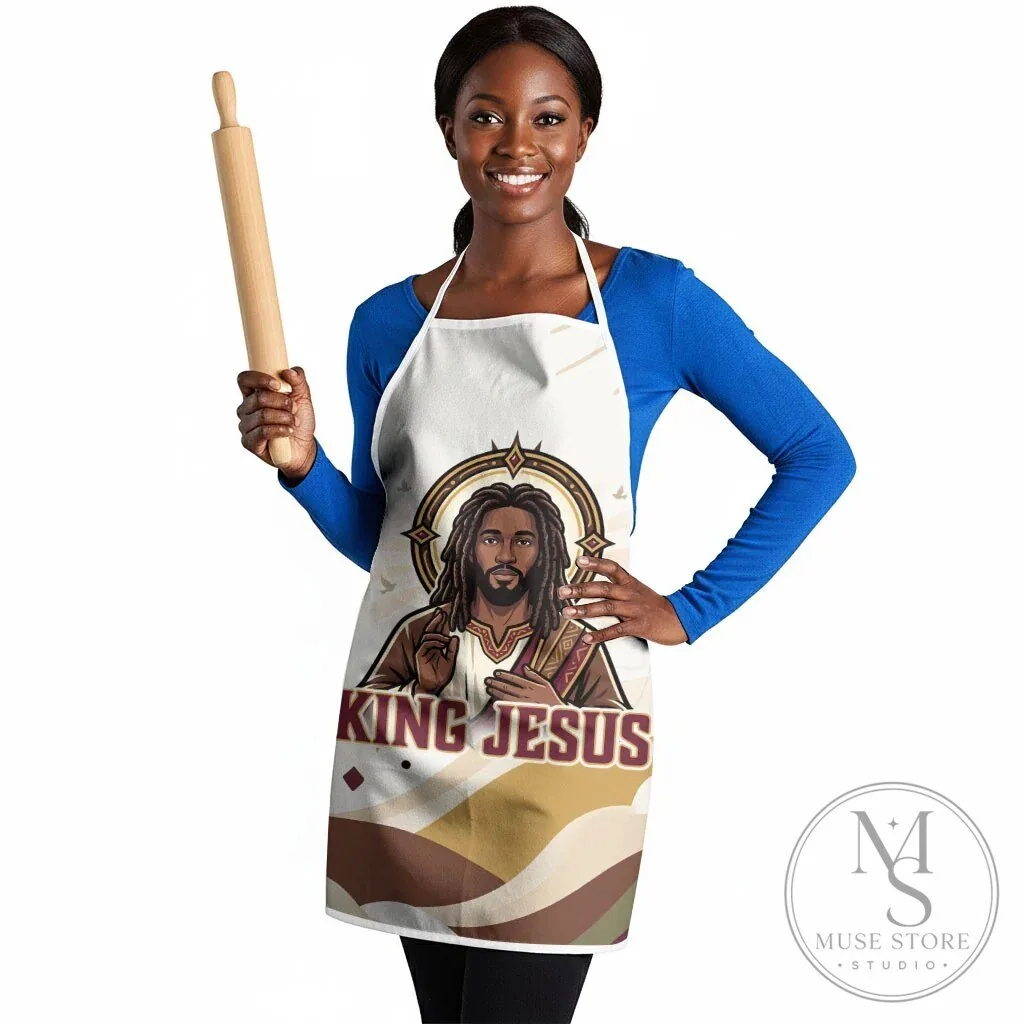 King Jesus African American Christ Religious Faith Holy Cross Dove Apron 7 King Jesus African American Christ Religious Faith Holy Cross Dove Apron