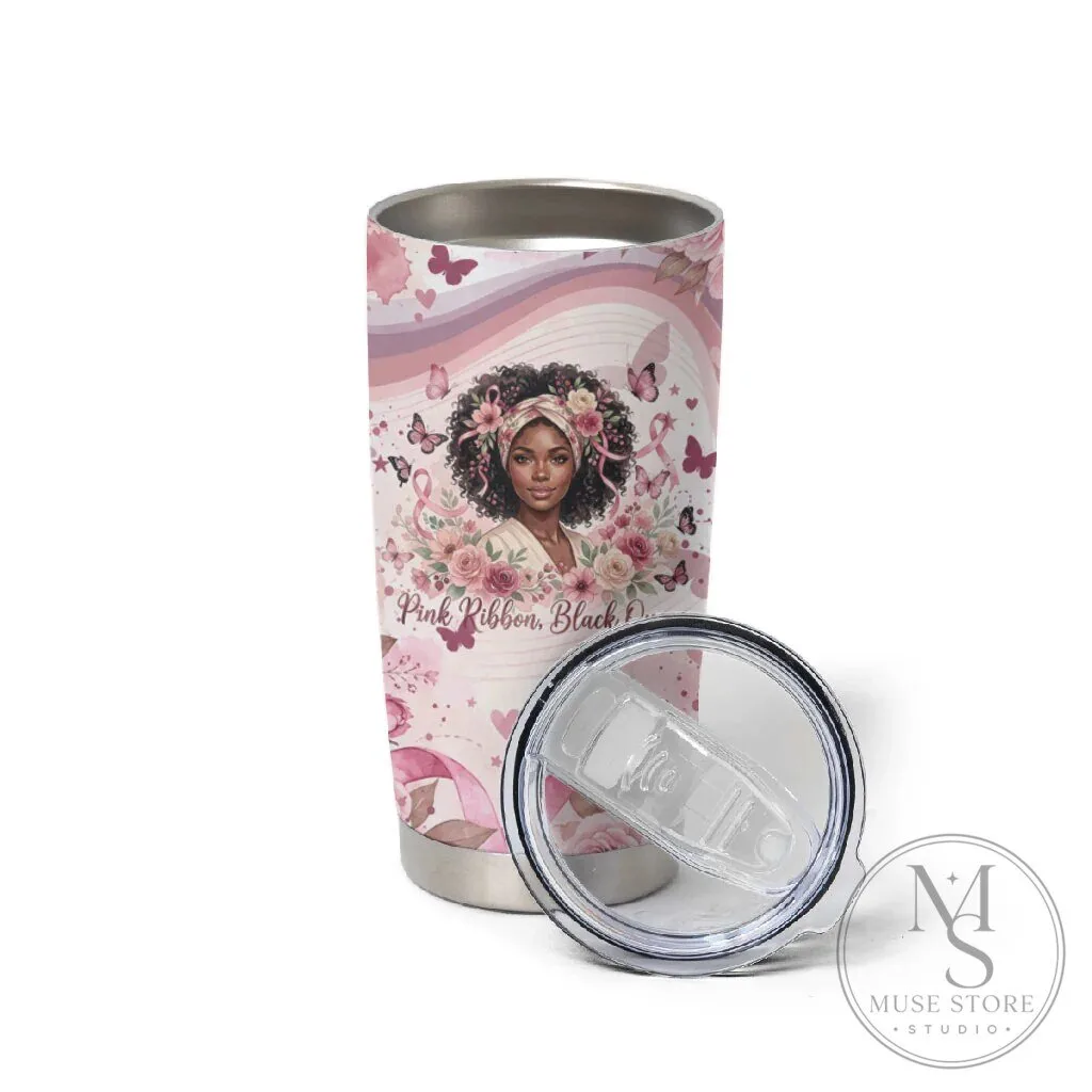 African American Breast Cancer Warrior Pink Ribbon Black Queen Tumbler 10 African American Breast Cancer Warrior Pink Ribbon Black Queen Tumbler