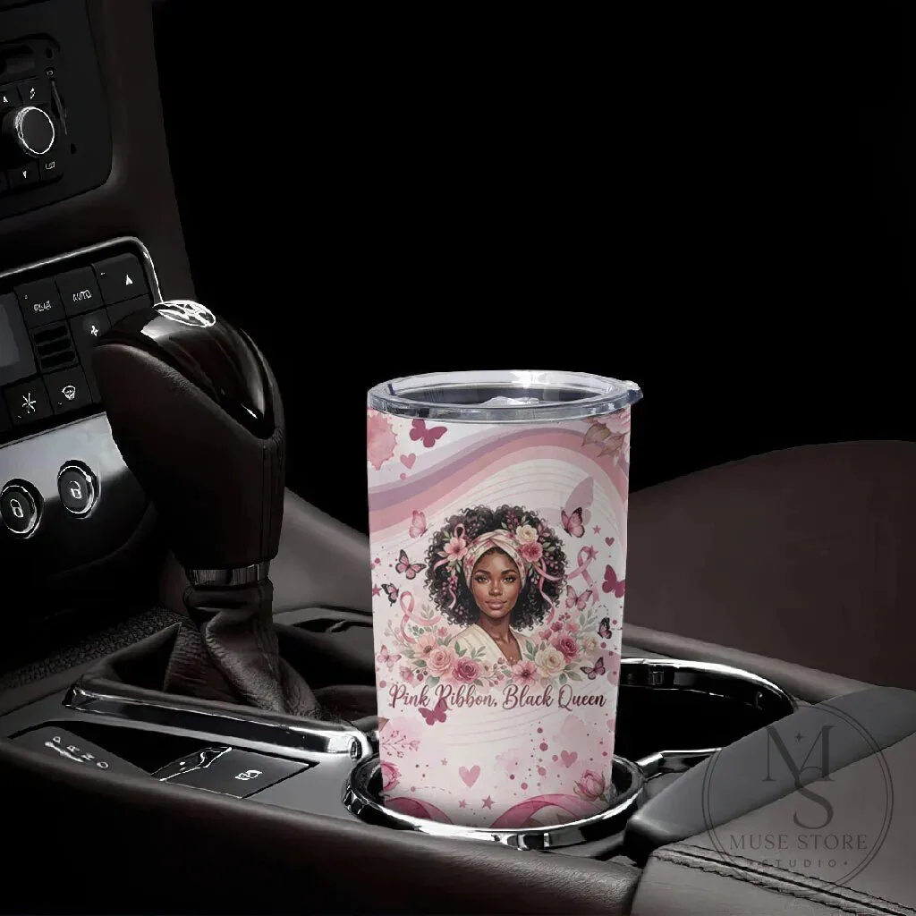 African American Breast Cancer Warrior Pink Ribbon Black Queen Tumbler 13 African American Breast Cancer Warrior Pink Ribbon Black Queen Tumbler