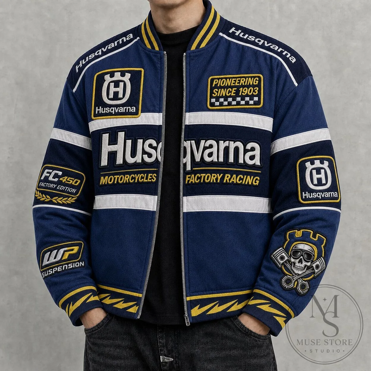 Husqvarna Motorcycles Factory Racing Vintage Bomber Jacket