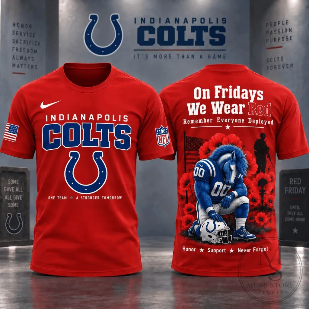 Indianapolis Colts Red Friday Remember Everyone Deployed T-Shirt Indianapolis Colts Red Friday Remember Everyone Deployed T-Shirt