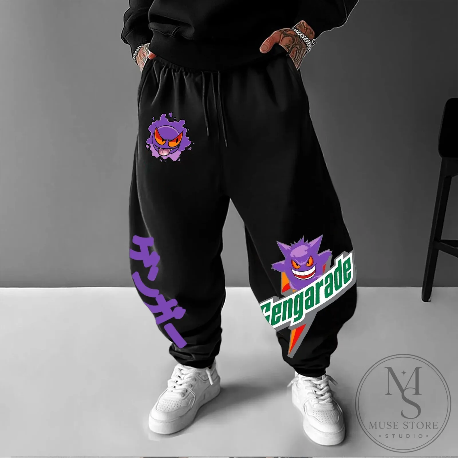 Gengar Pokemon Streetwear Jogger Pants