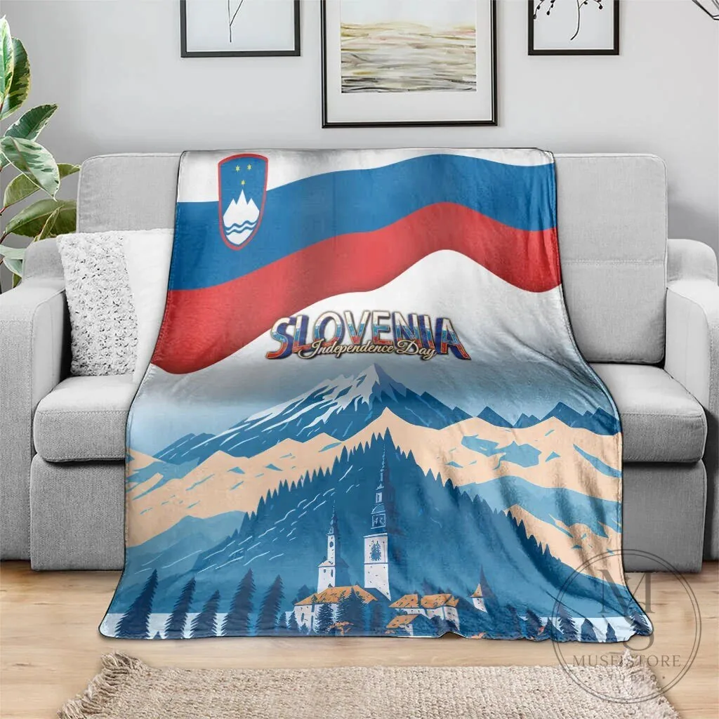 Slovenia Independence Day Lake Bled Julian Alps Landscape Fleece Blanket 10 Slovenia Independence Day Lake Bled Julian Alps Landscape Fleece Blanket