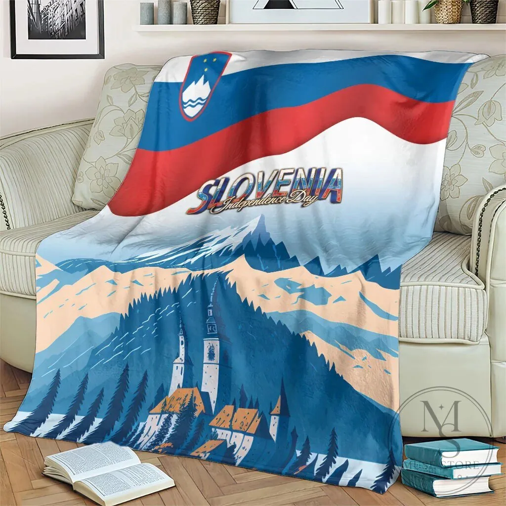 Slovenia Independence Day Lake Bled Julian Alps Landscape Fleece Blanket 11 Slovenia Independence Day Lake Bled Julian Alps Landscape Fleece Blanket