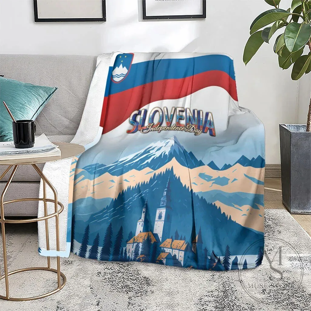 Slovenia Independence Day Lake Bled Julian Alps Landscape Fleece Blanket 12 Slovenia Independence Day Lake Bled Julian Alps Landscape Fleece Blanket