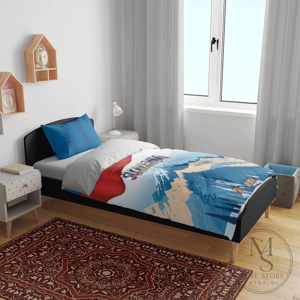 Slovenia Independence Day Lake Bled Julian Alps Landscape Bedding Set 14 Slovenia Independence Day Lake Bled Julian Alps Landscape Bedding Set