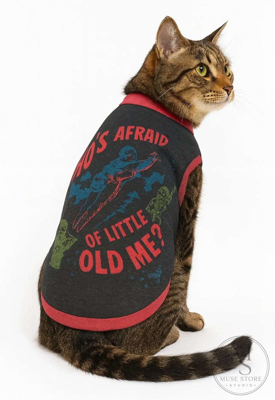 Funny Who's Afraid of Little Old Me? Pet Dog Cat Sweater