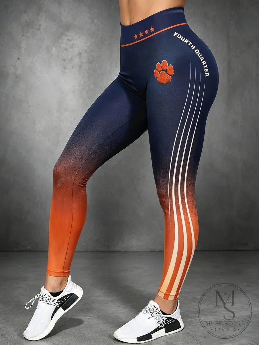 Clemson Tigers Football Fourth Quarter Ombre Women's Leggings