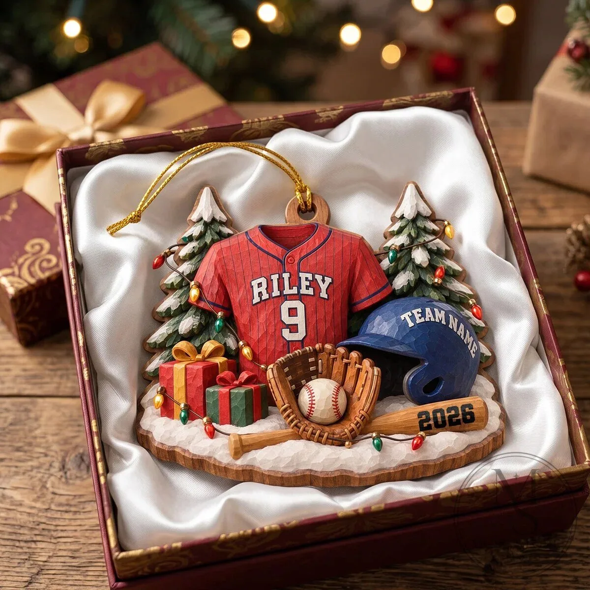 Personalized Baseball Jersey Christmas Tree Ornament 9 Personalized Baseball Jersey Christmas Tree Ornament