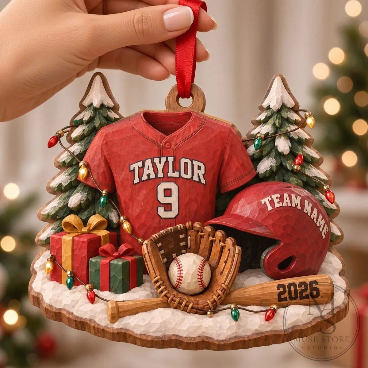 Personalized Baseball Jersey Christmas Tree Ornament 10 Personalized Baseball Jersey Christmas Tree Ornament