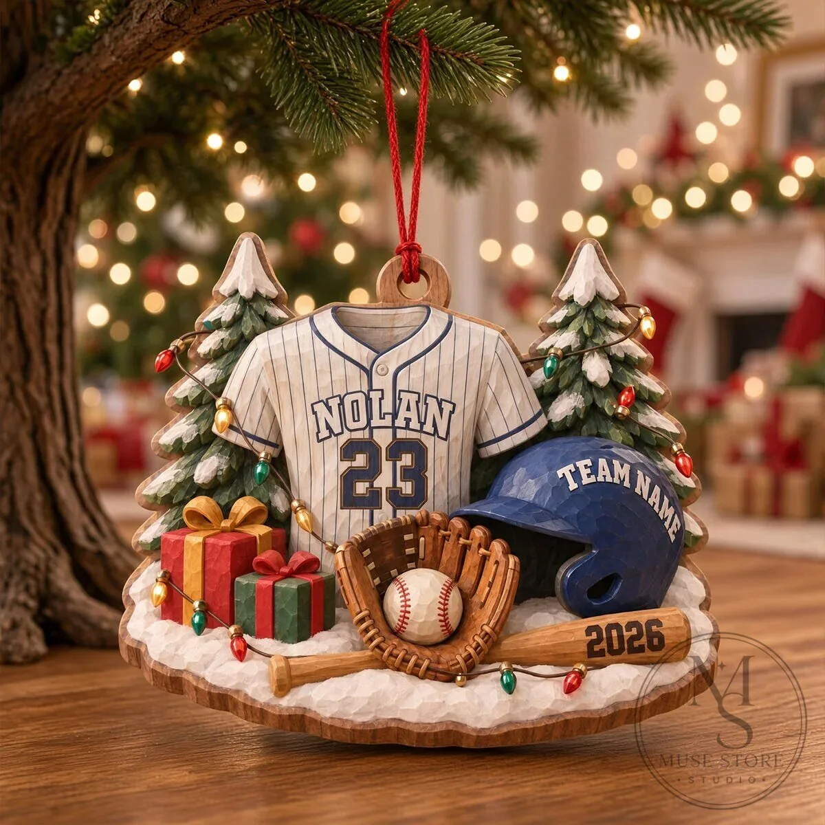 Personalized Baseball Jersey Christmas Tree Ornament 11 Personalized Baseball Jersey Christmas Tree Ornament