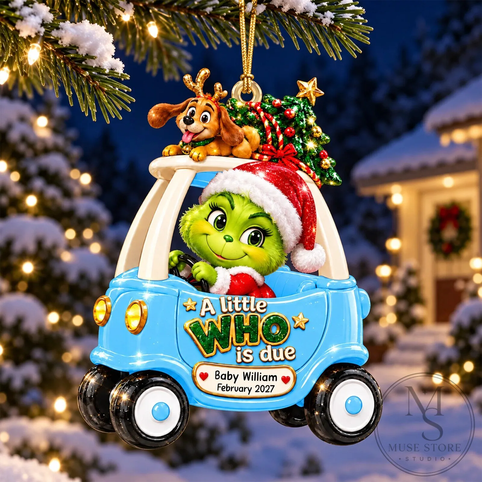 The Grinch A Little Who Is Due Baby Richard February 2027 Christmas Ornament 12 The Grinch A Little Who Is Due Baby Richard February 2027 Christmas Ornament