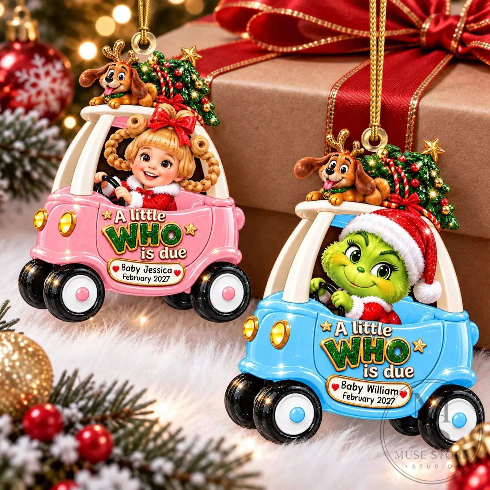 The Grinch A Little Who Is Due Baby Richard February 2027 Christmas Ornament 13 The Grinch A Little Who Is Due Baby Richard February 2027 Christmas Ornament