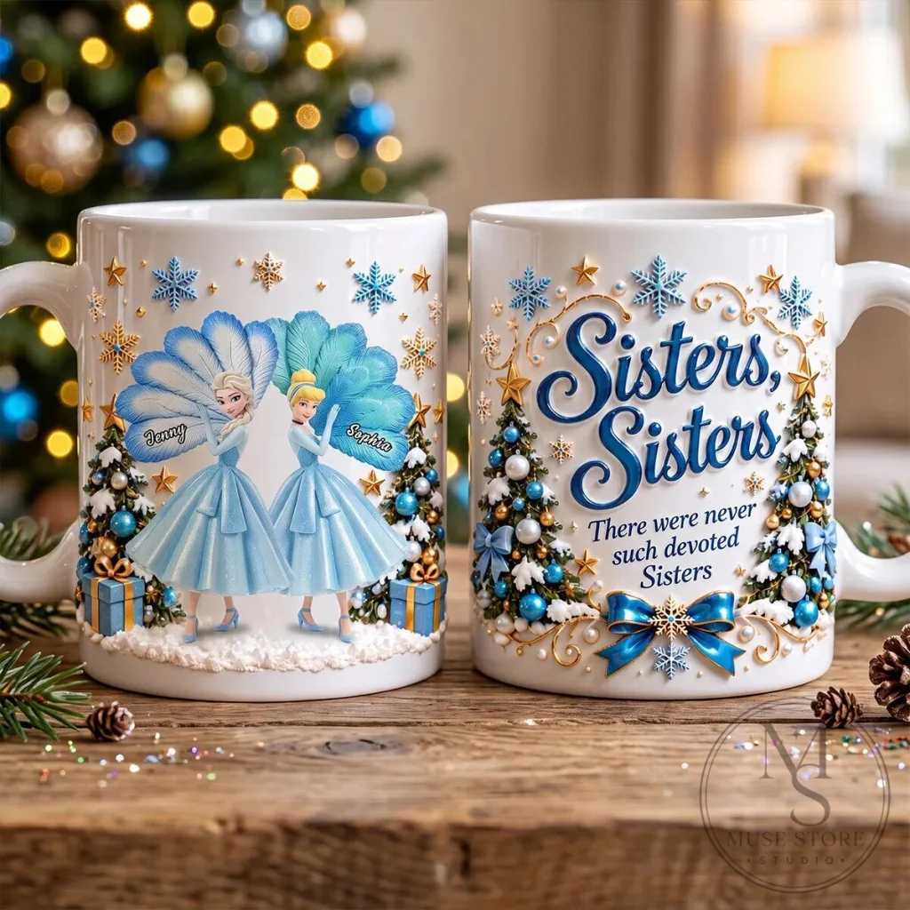 Personalized Sisters Christmas Coffee Mug Personalized Sisters Christmas Coffee Mug