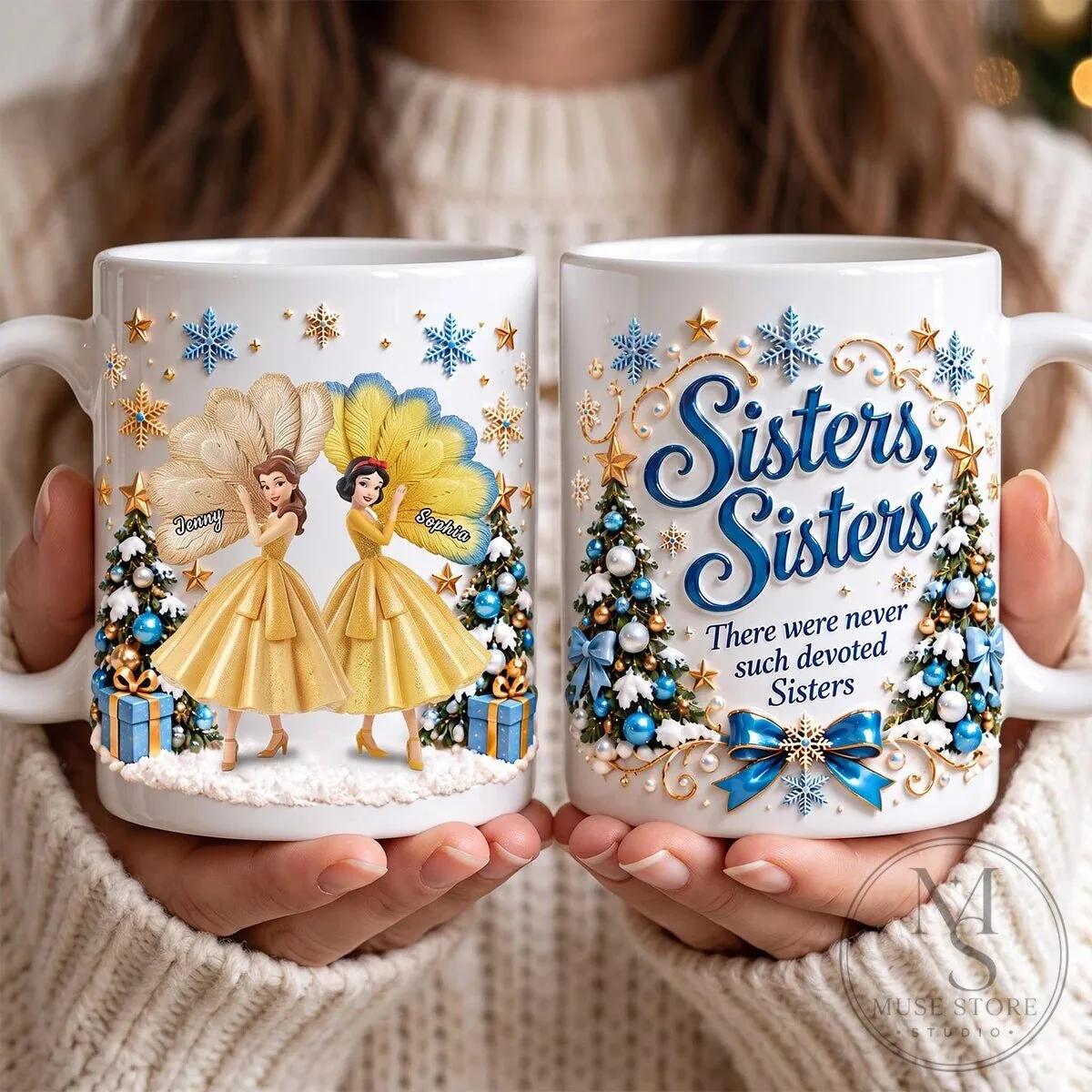 Personalized Sisters Christmas Coffee Mug 9 Personalized Sisters Christmas Coffee Mug