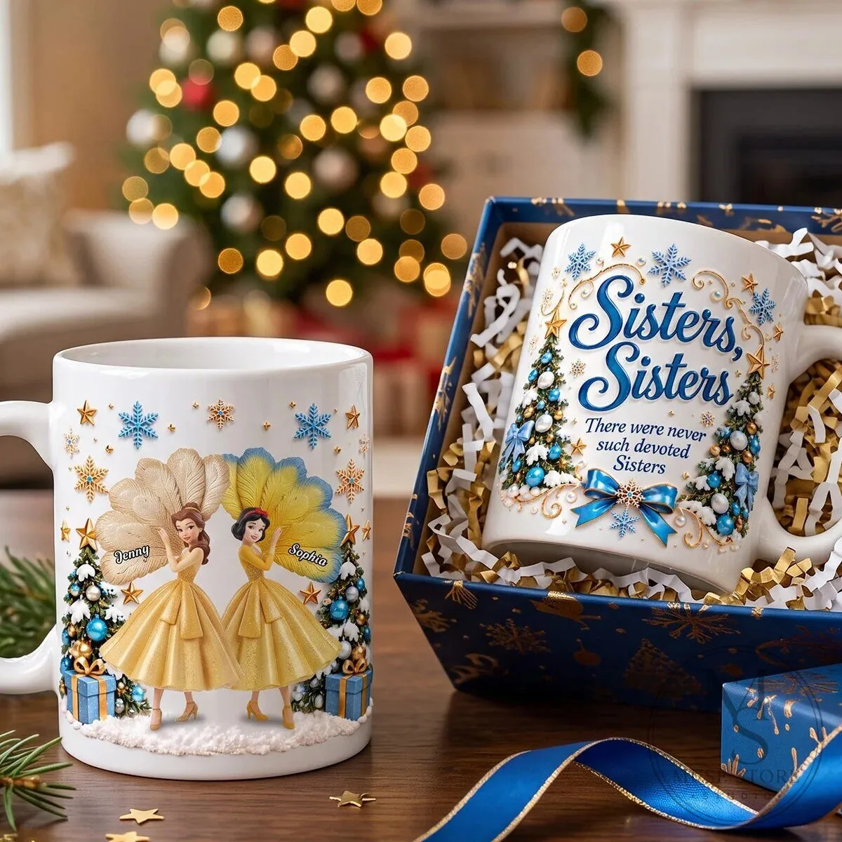 Personalized Sisters Christmas Coffee Mug 10 Personalized Sisters Christmas Coffee Mug