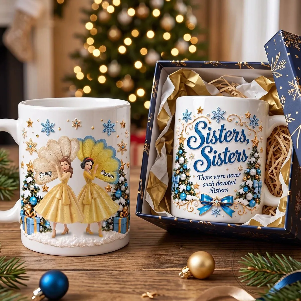 Personalized Sisters Christmas Coffee Mug 11 Personalized Sisters Christmas Coffee Mug