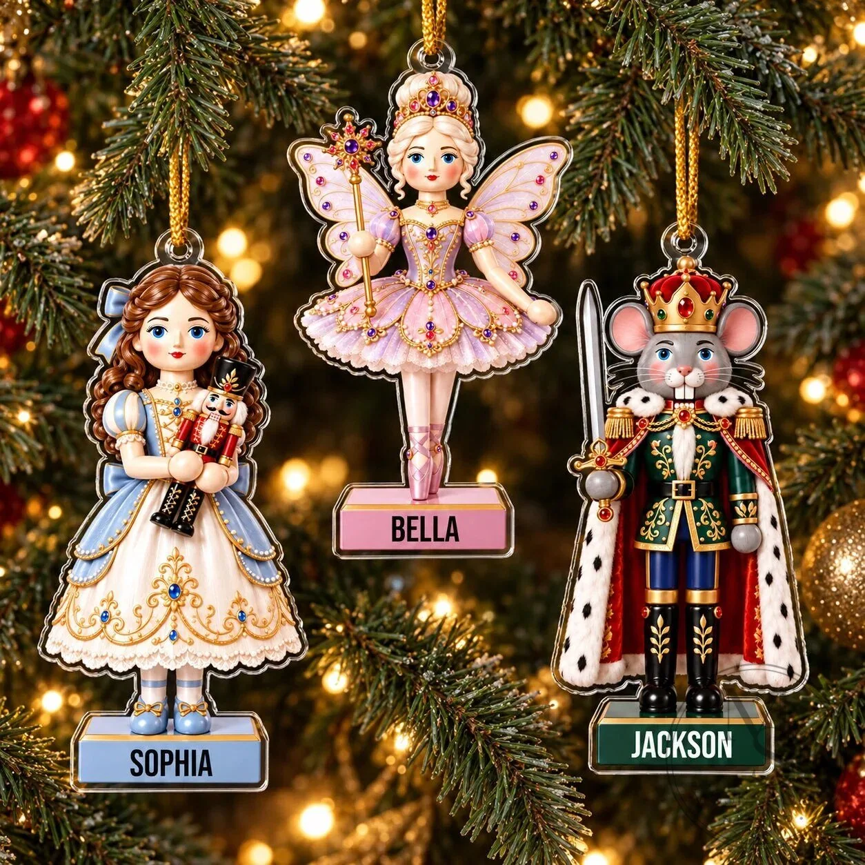 The Nutcracker Ballet Personalized Christmas Tree Holiday Ornament