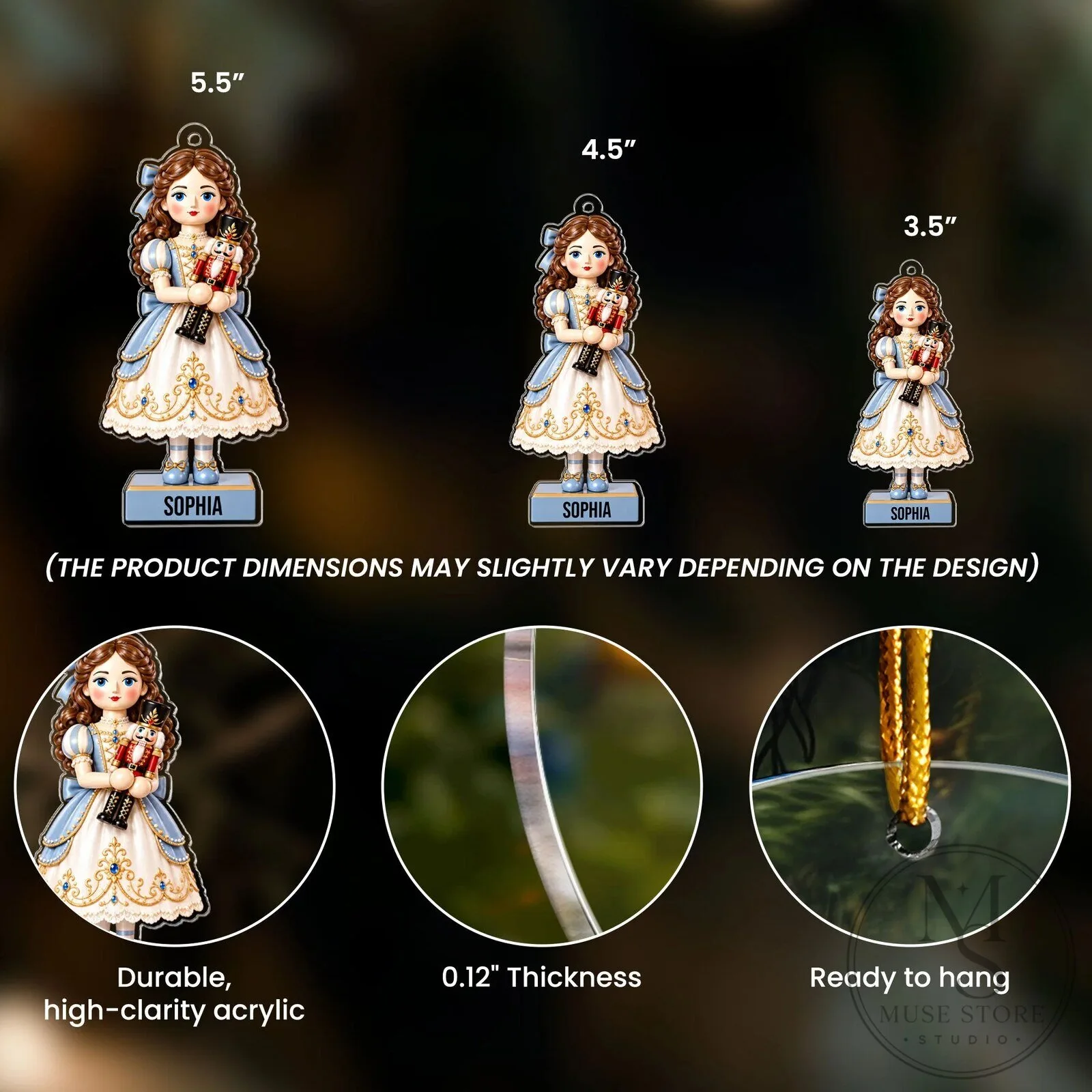 The Nutcracker Ballet Personalized Christmas Tree Holiday Ornament 13 The Nutcracker Ballet Personalized Christmas Tree Holiday Ornament
