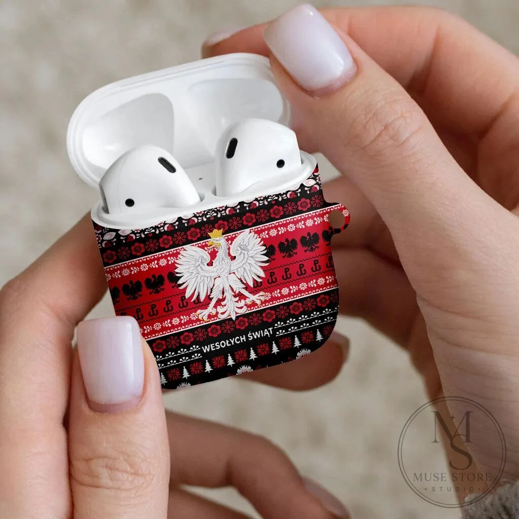 Polish Christmas Wesołych Świąt Lachy Sądeckie Pattern AirPods Case 10 Polish Christmas Wesołych Świąt Lachy Sądeckie Pattern AirPods Case