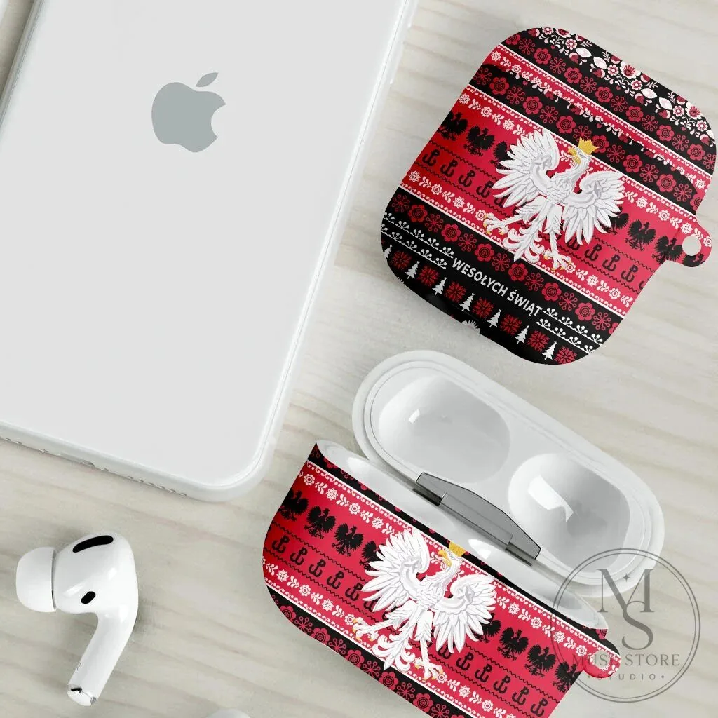 Polish Christmas Wesołych Świąt Lachy Sądeckie Pattern AirPods Case 12 Polish Christmas Wesołych Świąt Lachy Sądeckie Pattern AirPods Case