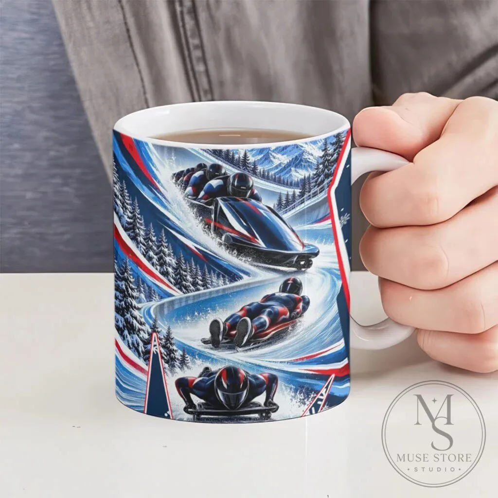 Bobsleigh Luge Skeleton Winter Sliding Sports Ceramic Mug 12 Bobsleigh Luge Skeleton Winter Sliding Sports Ceramic Mug