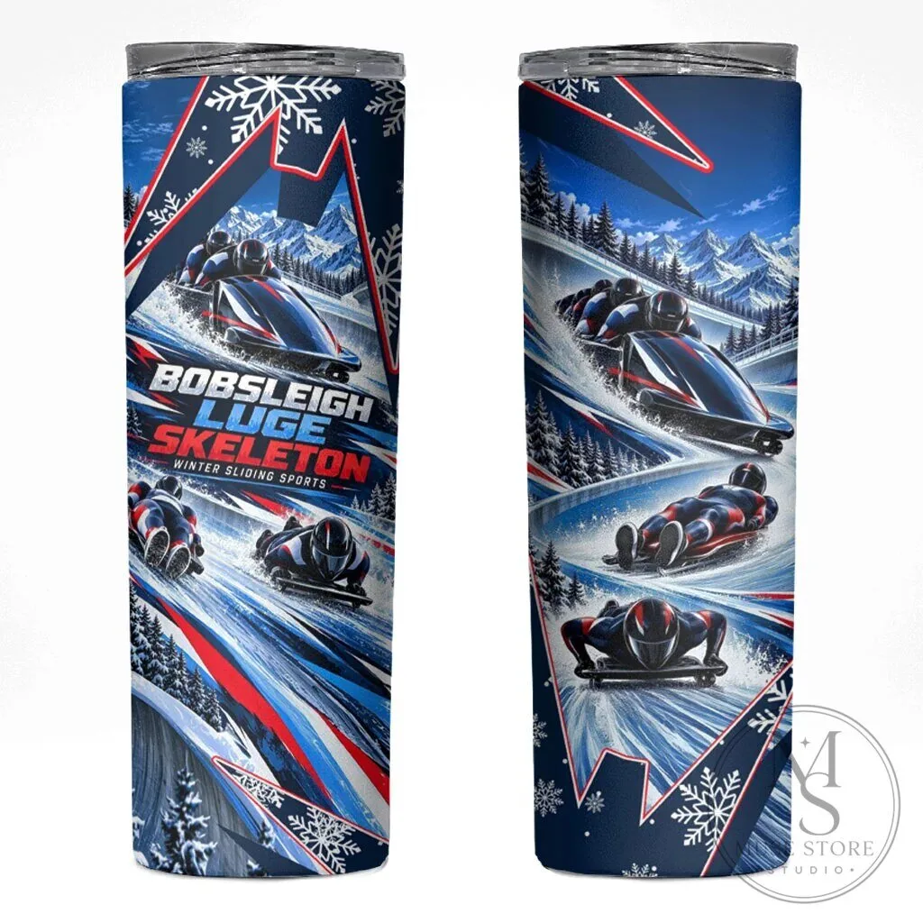 Bobsleigh Luge Skeleton Winter Sliding Sports Stainless Steel Tumbler