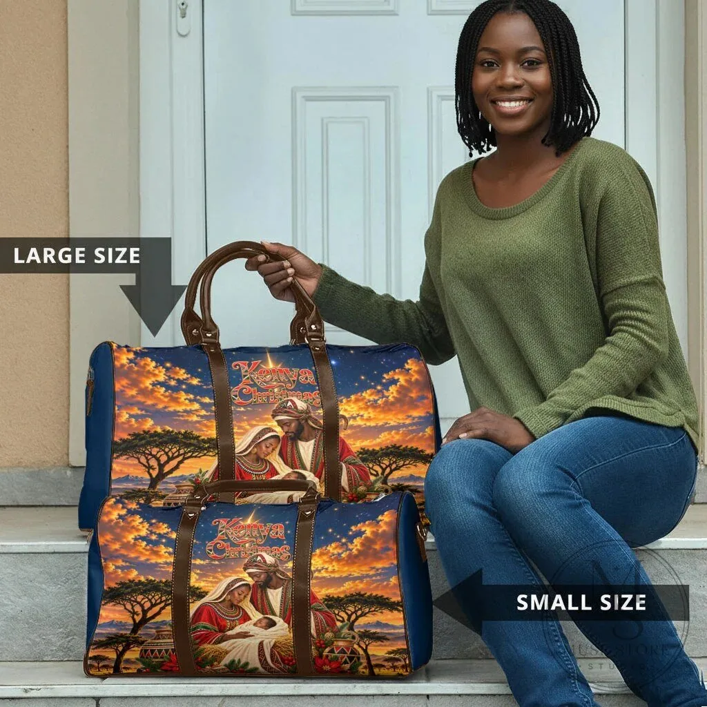 Kenya Christmas African Holy Family Savanna Sunset Travel Bag 12 Kenya Christmas African Holy Family Savanna Sunset Travel Bag