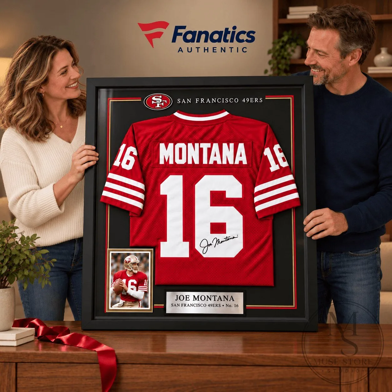 Joe Montana San Francisco 49ers Legendary Jersey Display Frame Wall Art